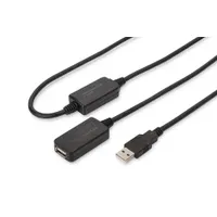 Assmann DA-73102 USB 2.0 repeater kábel USB A-USB A 20 m fekete nikkel érintkezők