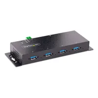 Startech.com 5G4AINDNP-USB-A-HUB 4-portos USB hub USB 3.2 Gen1 Type-B host Type-A portok fekete acél ház M típus
