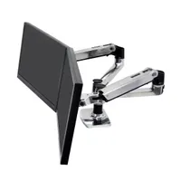 Ergotron 45-245-026 LX Dual Side-by-Side Arm 27" ezüst VESA 75x75-100x100 tilt -5° - 75°