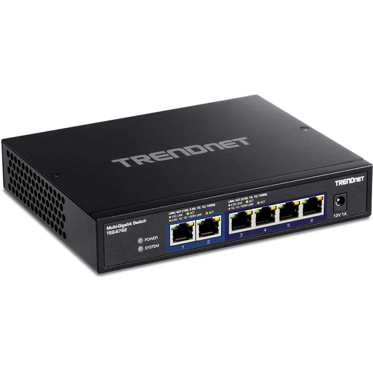 Trendnet TEG-S762 6-portos 10G kapcsoló 6x RJ-45 MAC-tábla 16000 bejegyzés 60 Gbps IEEE 802.3ab 802.3an 802.3az 802.3bz 802.3u #1