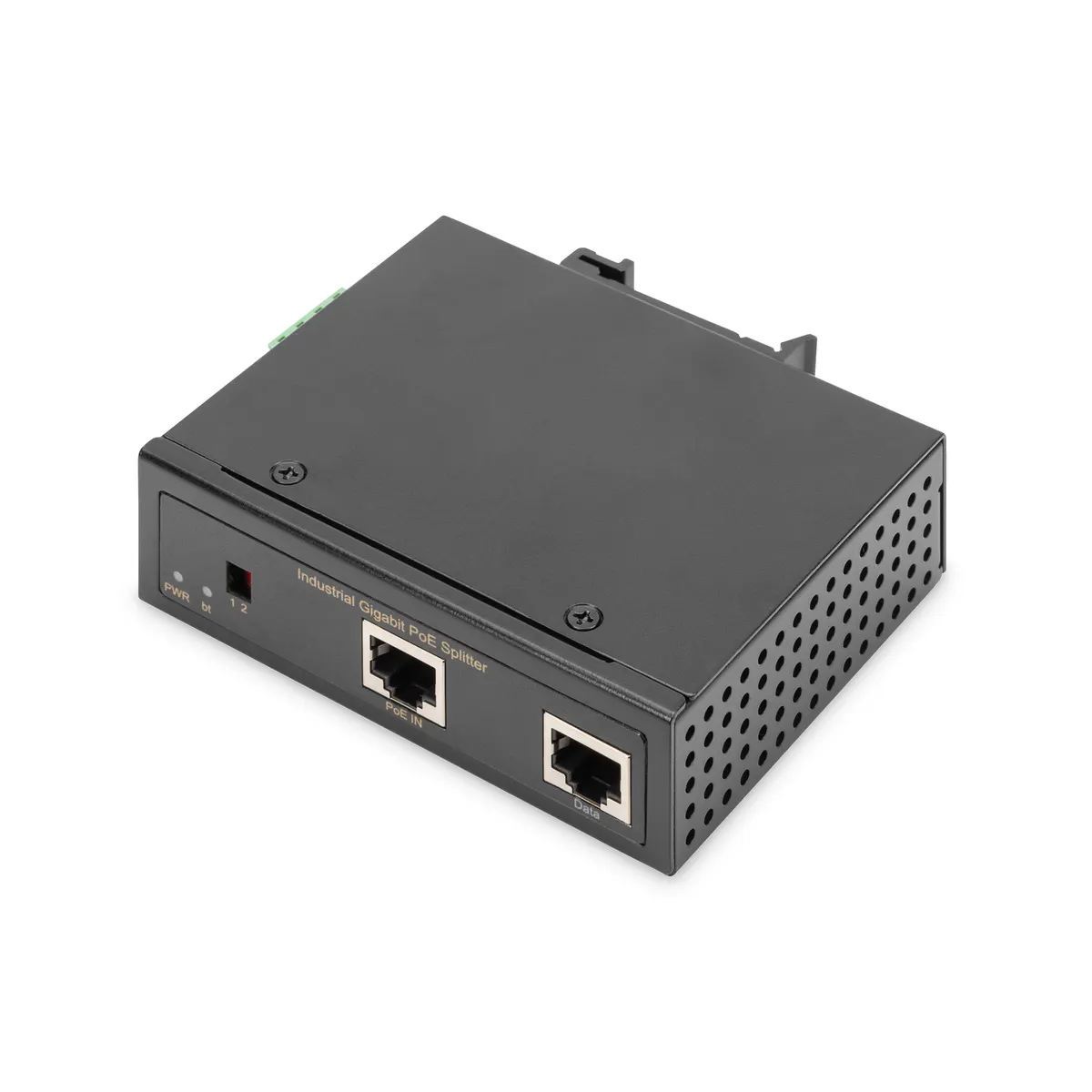 Assmann DN-651111 ipari gigabites PoE szétválasztó IEEE 802.3bt 10-100-1000Base-TX 12-48 V kimenet 55 W #1