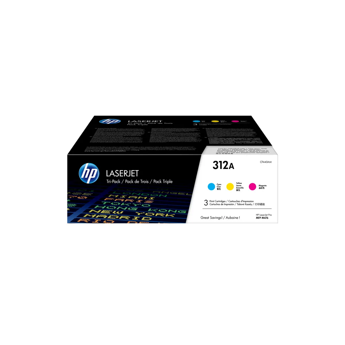 HP Inc. CF440AM 312A tri-pack cián magenta sárga tonerkazetta #1