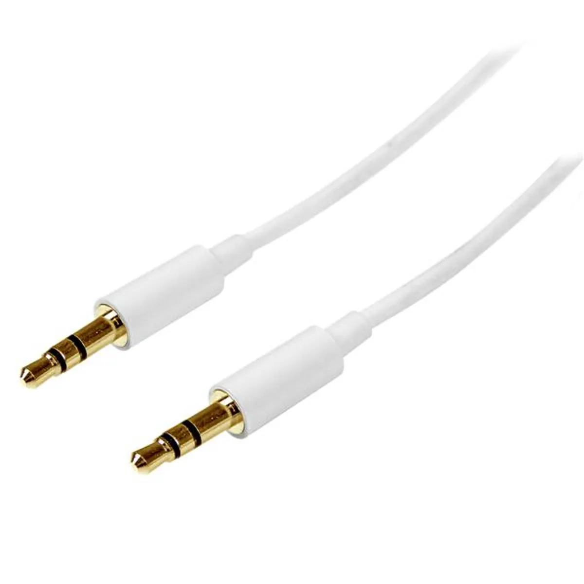 Startech.com MU2MMMSWH Slim 3.5mm sztereó audio kábel 2 m aranyozott érintkezők fehér #1