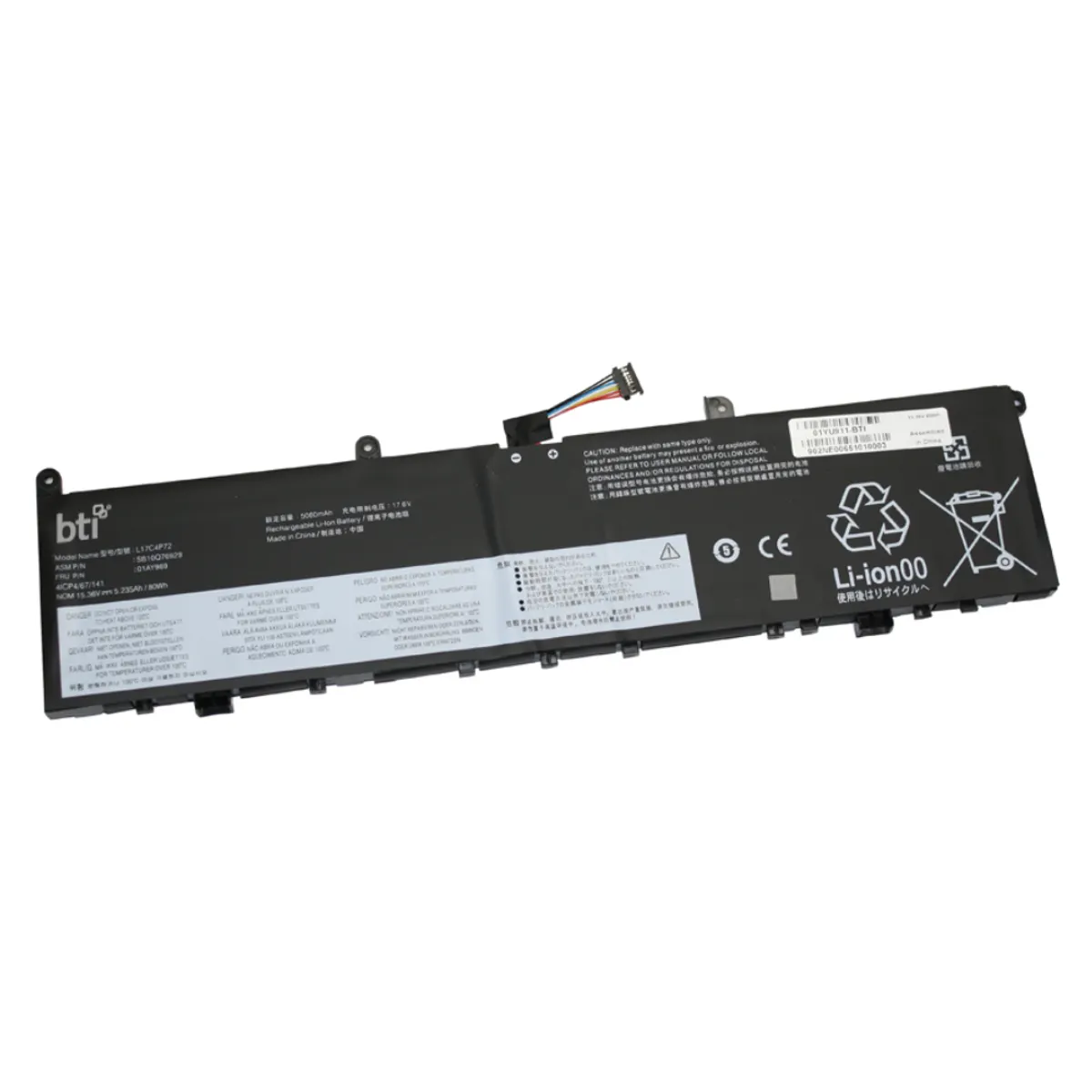 Origin storage 01YU911-BTI cserélő 4 cell Li-ion akkumulátor 77 Wh 15,36 V fekete ThinkPad P1 G1 X1 Extreme #1