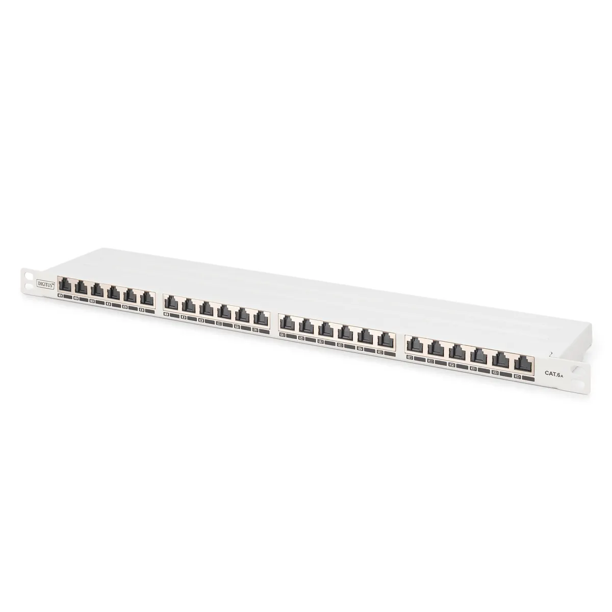 Assmann DN-91624S-SL-EA-G csatlakozó panel Cat6A Class EA 24-port 0.5U szürke #1