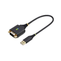 Startech.com 1P1FFC-USB-SERIAL USB-A DB9 RS232 átalakító fekete 0,3 m #1