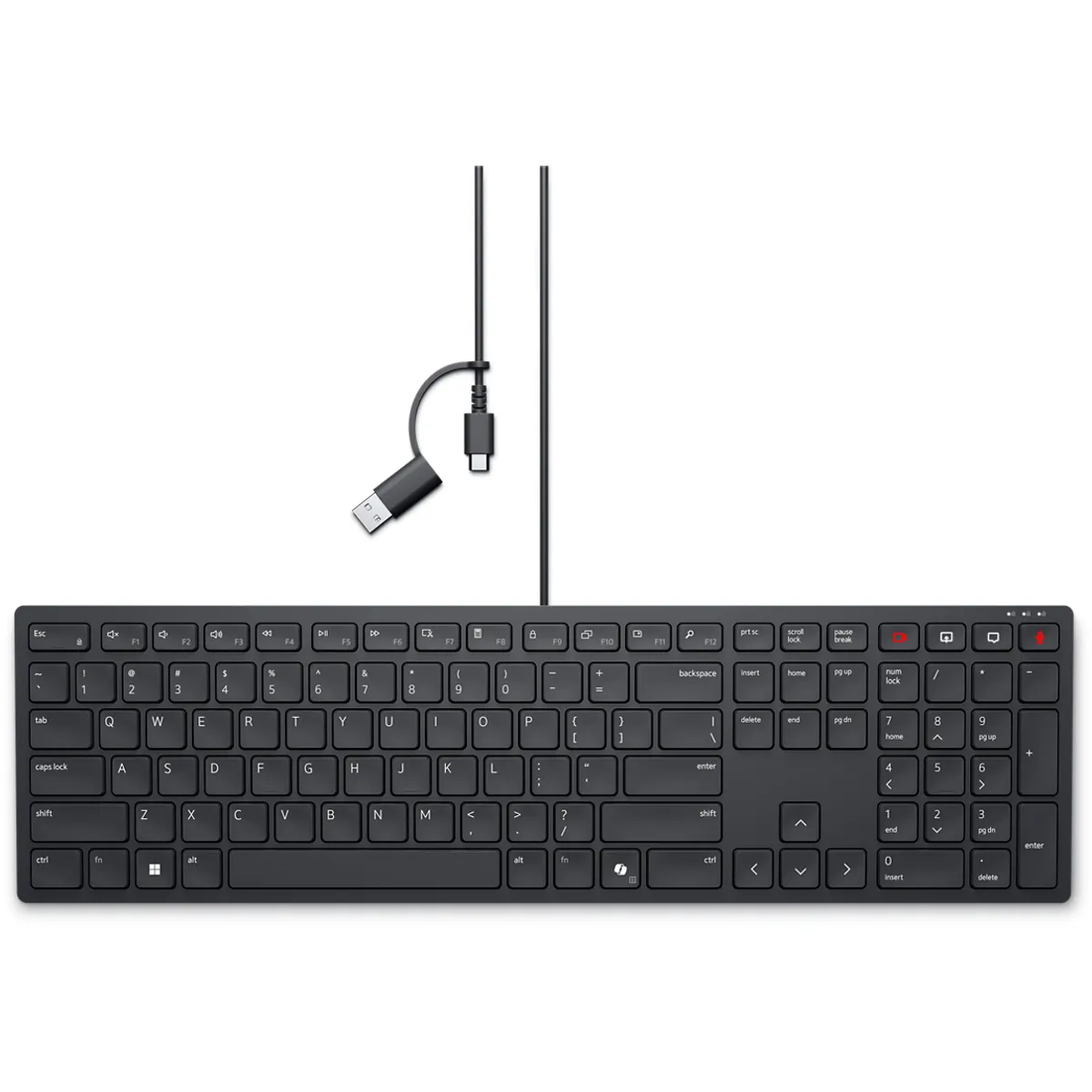 Dell 580-BBSP KB525C teljes méretű vezetékes USB plunger billentyűkapcsoló QWERTZ fekete #1