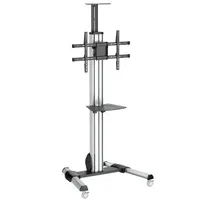 Startech.com STNDMTV70 gurulós állítható TV tartóállvány 32-75" VESA 200x200-600x400 mm, magasság 1110-1510 mm, döntési tartomány -12 és 5 fok, fekete