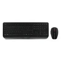 Cherry JD-7000GB-2 Gentix desktop vezeték nélküli billentyűzet és egér fekete csuklótámasz
