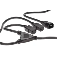 Assmann AK-440400-017-S tápellátó elosztó kábel 1,7 m C14-2x C13 H05VV-F3G 250 V 10 A