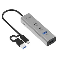 I-tec CAHUBMETAL2A2CPD Metal hub ezüst 2x USB-C 2x USB-A PD 85 W USB 3.2 Gen 1 #1