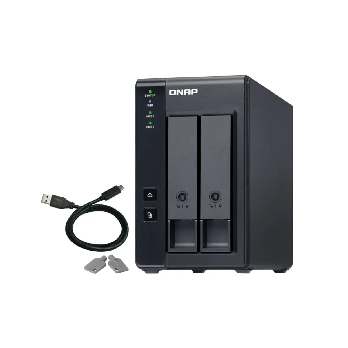 QNAP TR-002 2-bay USB 3.2 Gen2 Type-C RAID bővítőegység 2x HDD vagy SSD #1