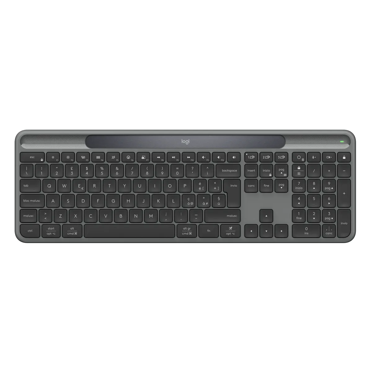 Logitech 920-013761 Signature Slim Solar Keyboard teljes méret vezeték nélküli RF és Bluetooth Qwerty grafit #1