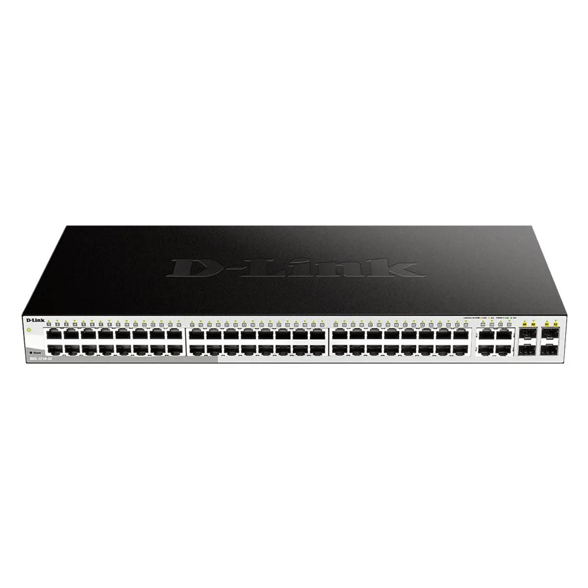D-Link DGS-1210-52E 52-portos L2 intelligens menedzselt kapcsoló 48x RJ-45 4x Combo SFP 104 Gbps #1