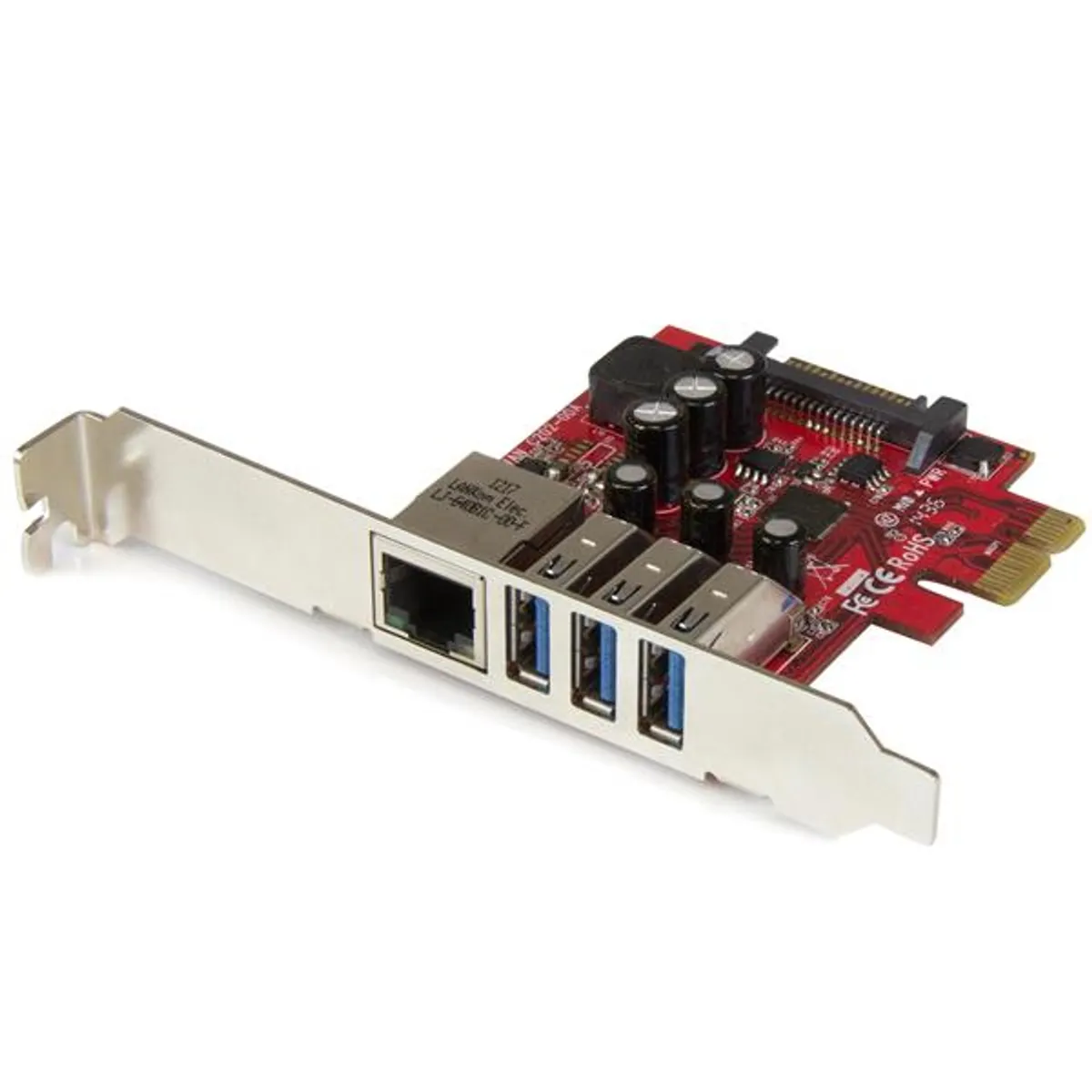 Startech.com PEXUSB3S3GE 3x USB 3.0 és Gigabit Ethernet PCIe bővítő kártya #1