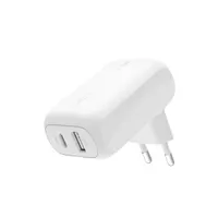 Belkin WCB009VFWH BoostCharge Dual Wall Charger 42W 1x USB-C PD PPS és 12W USB-A Fehér