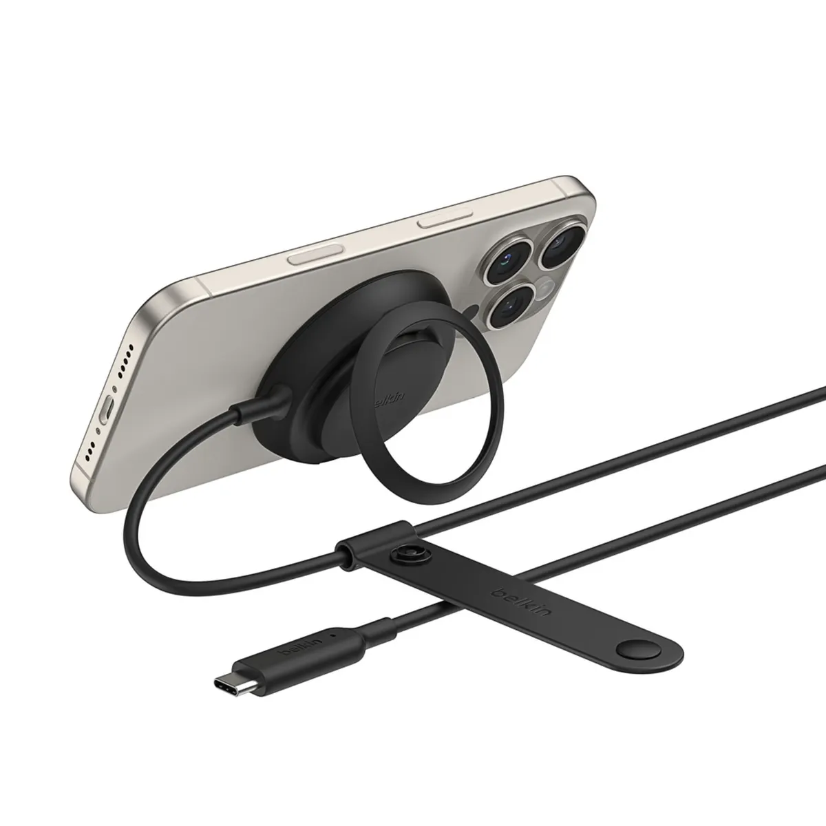 Belkin WIA014HQBK Ultracharge 25W Qi2-LA töltőpad állvánnyal 2 m USB gyorstöltés #1