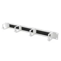Assmann DN-97662 kábelkezelő panel 19IN 1U kefés nyílások 4x kábelgyűrű szürke acél