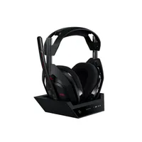 Logitech 939-002224 A50 Gen 5 vezeték nélküli fekete fejhallgató bázisállomással
