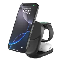 Belkin WIZ037KQBK Ultracharge 25 W Qi2 mágneses 3-in-1 töltő összecsukható