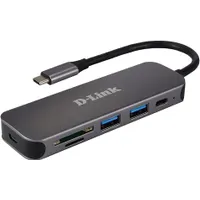 D-Link DUB-2325/E 5-in-1 USB-C hub kártyaolvasó SD és microSD 2x USB 3.0 1x USB-C port alumínium