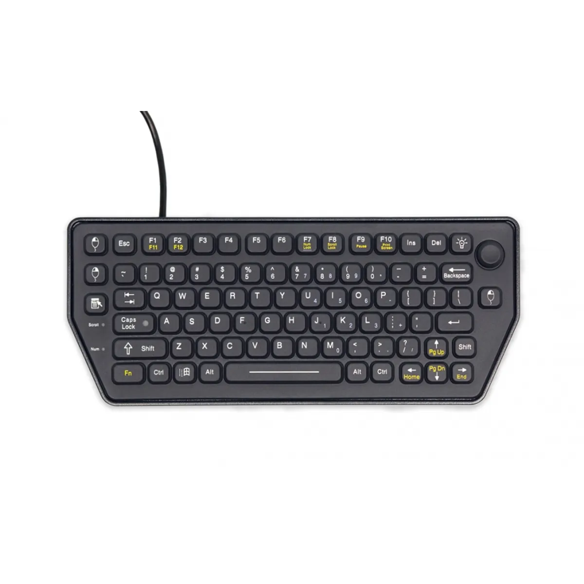 Gamber Johnson 7300-0171 IKEY Mobile mini hajlított háttérvilágítású vezetékes USB fekete #1