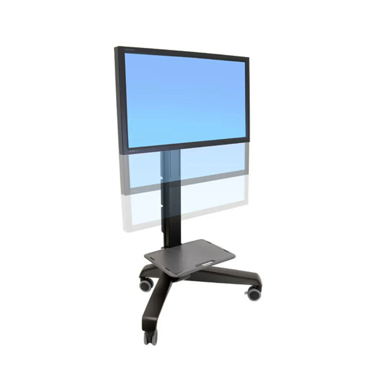 Ergotron 24-192-085 Neo-Flex Mobile MediaCenter UHD fekete lapos panel gurulós multimédia állvány magasságállítás 51 cm #1