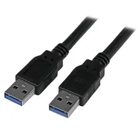 Startech.com USB3SAA3MBK USB 3.2 Gen 1 USB-A kábel 3 m fekete nikkel burkolás