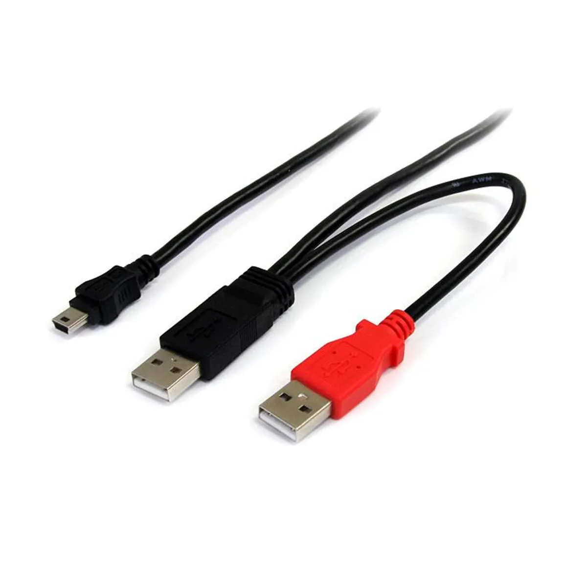 Startech.com USB2HABMY6 Mini USB B 2x USB A kábel 1,8 m USB 2.0 #1