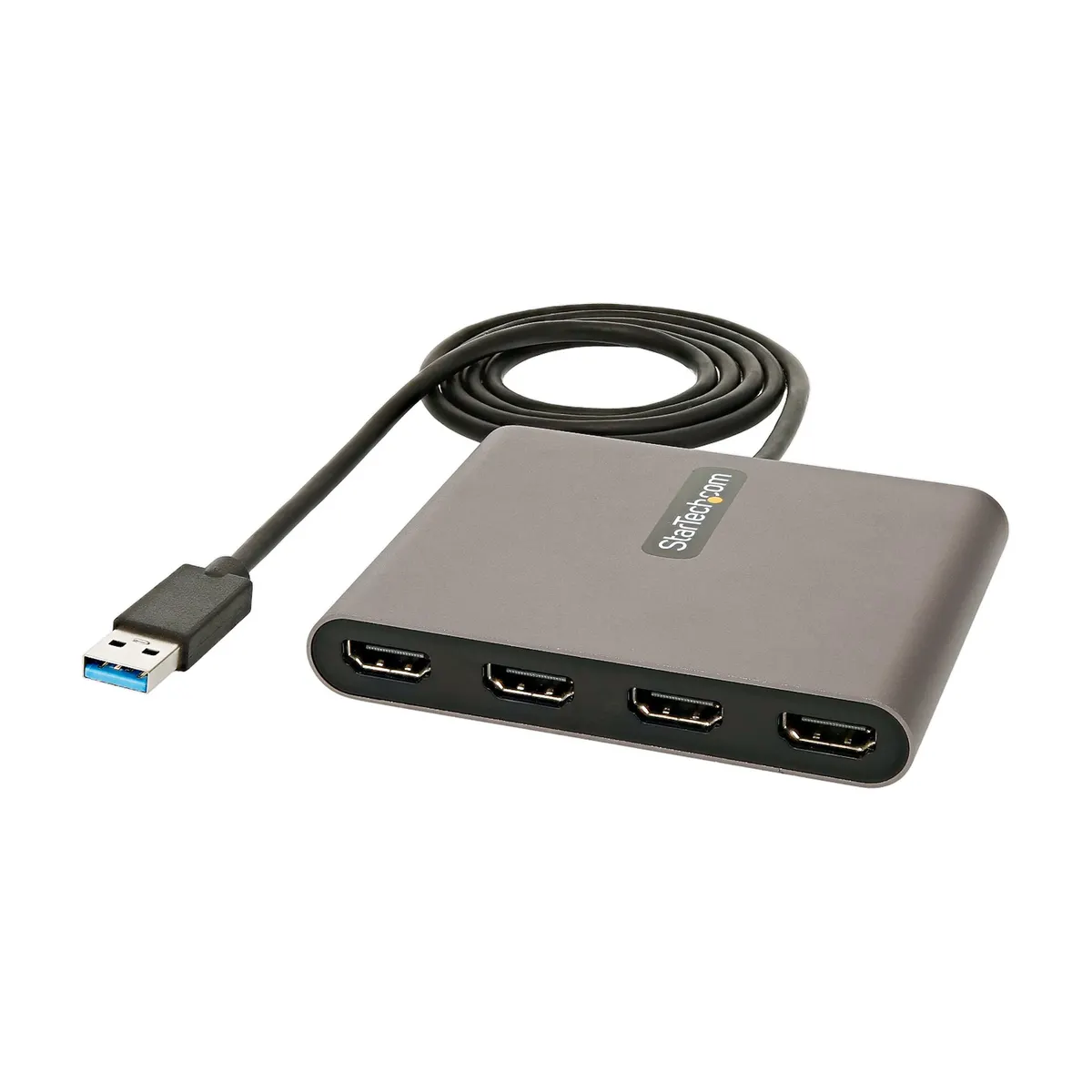 Startech.com USB32HD4 USB 3.2 Gen 1 4 HDMI adapter USB A dugó alumínium ház szürke #1