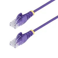 Startech.com N6PAT100CMPLS Lila vékony Cat6 kábel 1 m RJ-45 UTP 1000 Mbps arany érintkezők