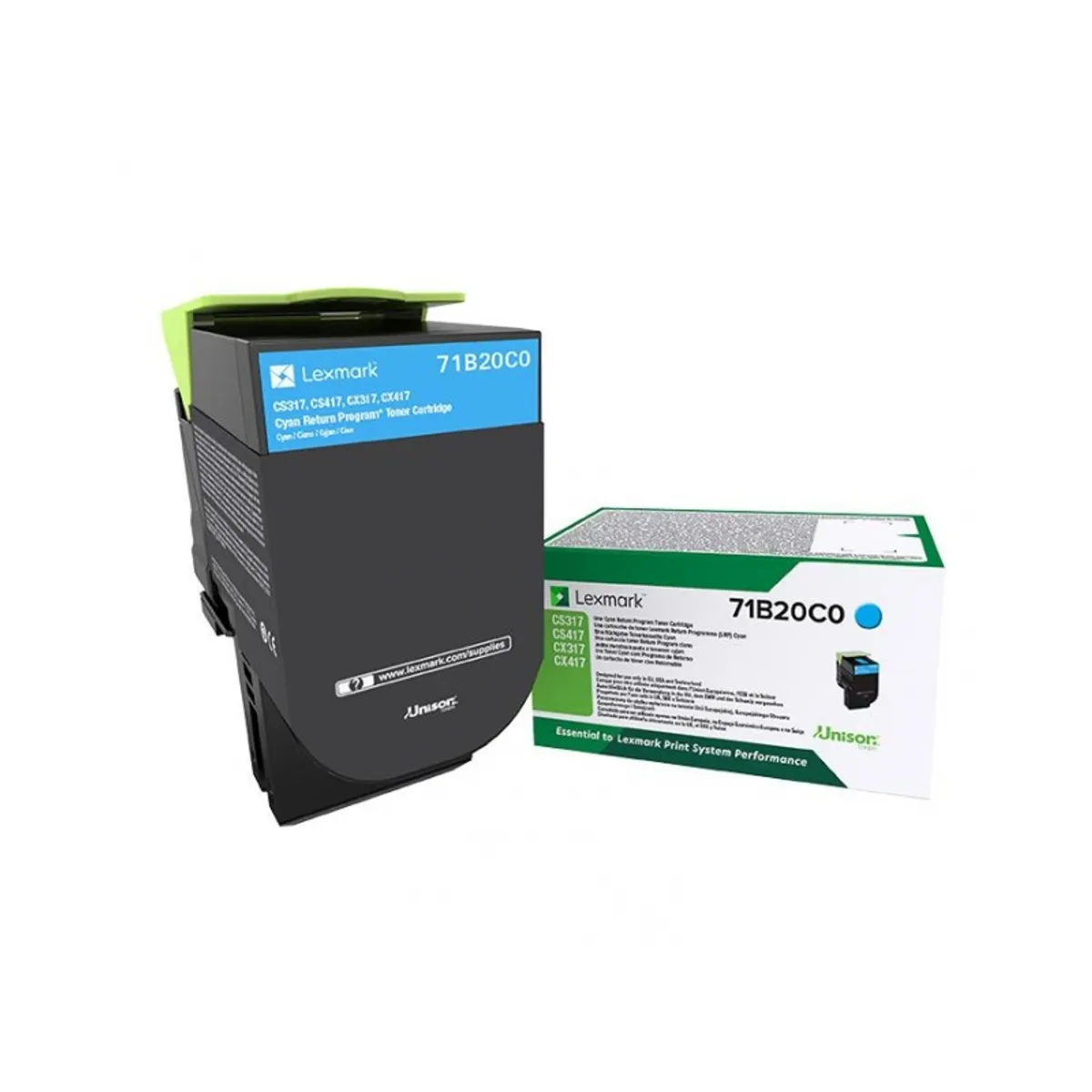 Lexmark 71B20C0 cián tonerkazetta #1
