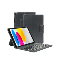 Mobilis 048054 Origine iPad tok oldalt nyíló, francia kiosztású Bluetooth billentyűzet, fekete, 10.9"