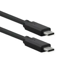 Roline 11.02.9071 USB-C USB-C kábel USB 3.2 Gen 2 20 Gbps 1 m arany érintkezők fekete #1