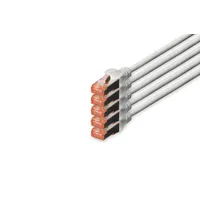 Assmann DK-1644-150-5 patch kábel cat6 S-FTP 15 m LSZH szürke RJ-45 mindkét végén AWG 27-7 5 darabos