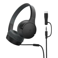 Belkin AUD010HQBK SoundForm Mini vezetékes fejhallgató USB-C és 3,5 mm fekete