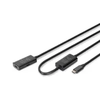 Assmann DA-73109 USB-C-USB-C 5G ext kábel 10 m USB 3.2 Gen 1 5 Gbit s fekete mágneses árnyékolás #1