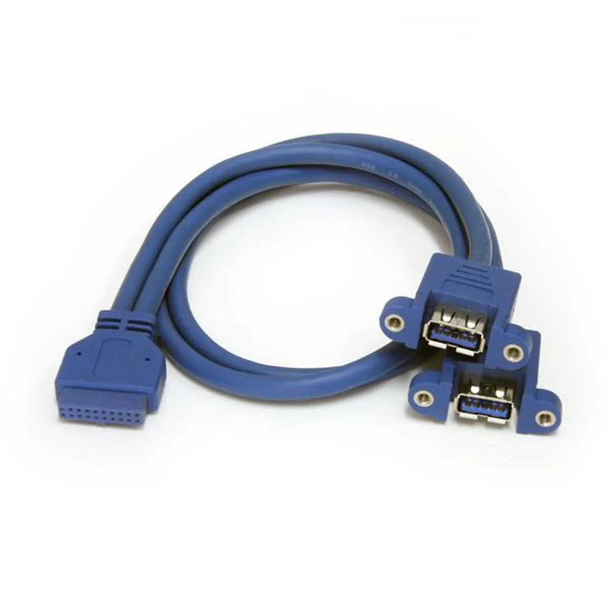Startech.com USB3SPNLAFHD panel mount USB 3.0 kábel 2 x USB A IDC 0,5 m kék #1