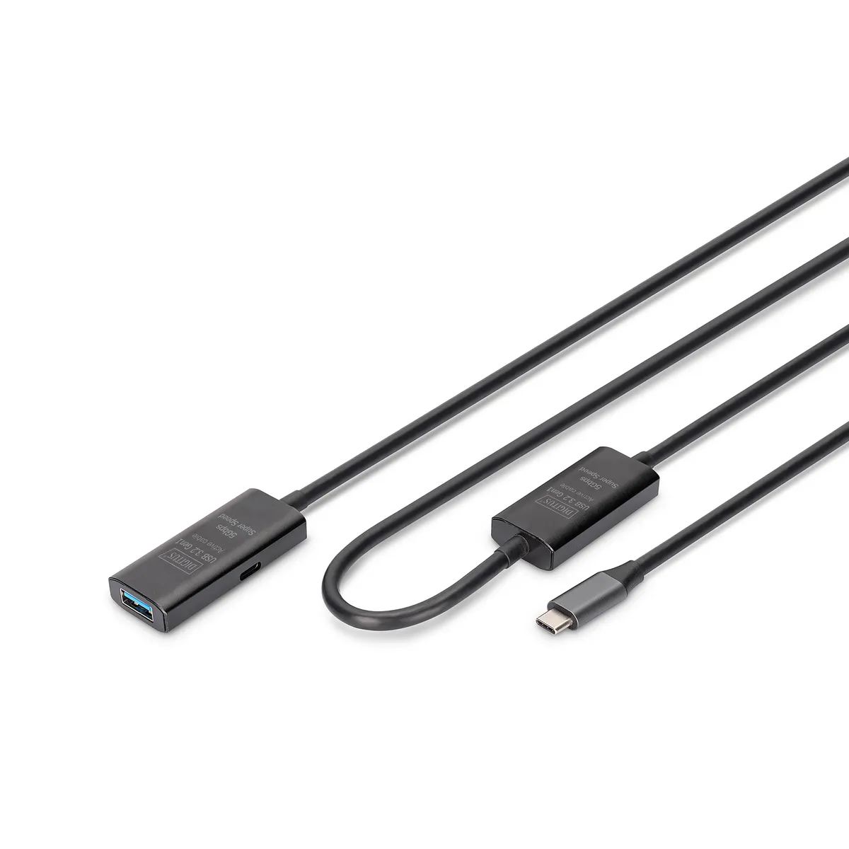 Assmann DA-73111 USB-C és USB-A 5G hosszabbító kábel 10 m USB 3.2 Gen 1 fekete mágneses árnyékolás #1