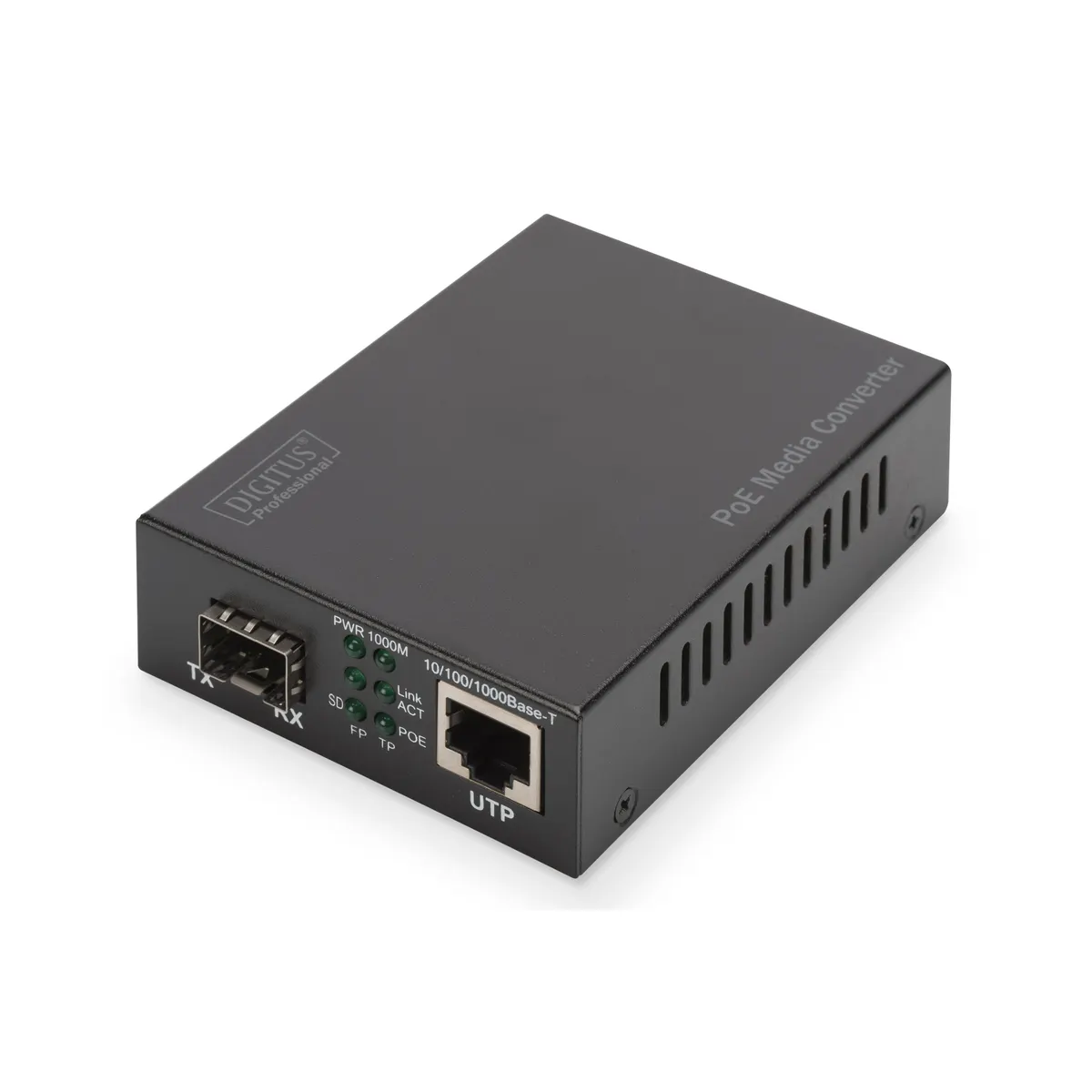 Assmann DN-82140 gigabit PoE média konverter SFP bemenet #1