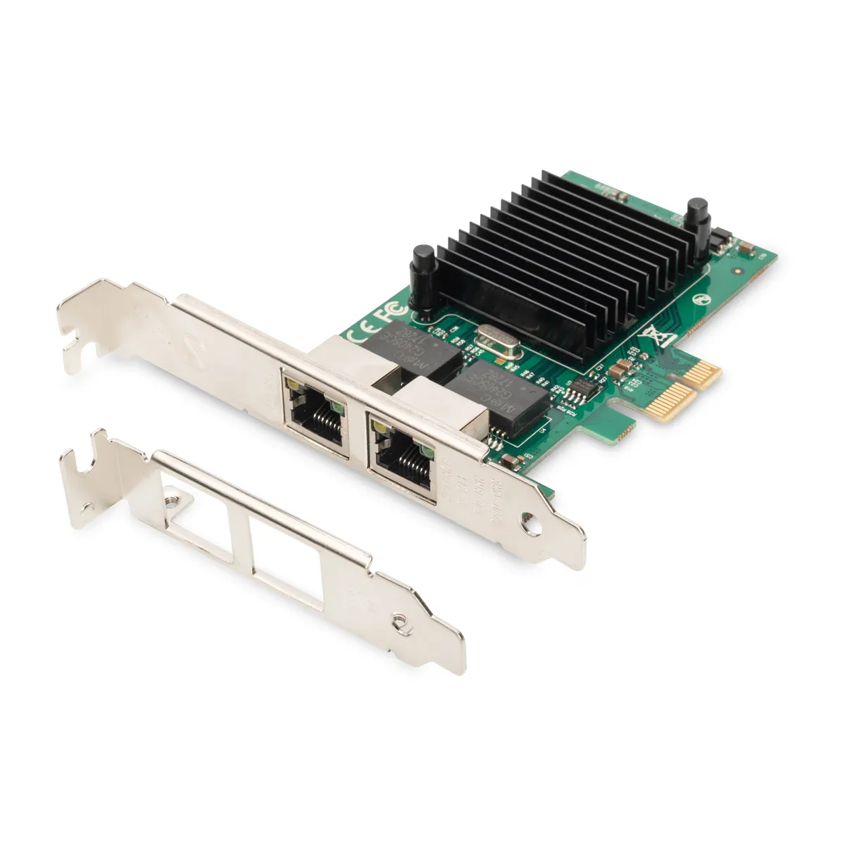 Assmann DN-10132 PCIe 2-port Gigabit Ethernet kártya alacsony profilú Intel #1