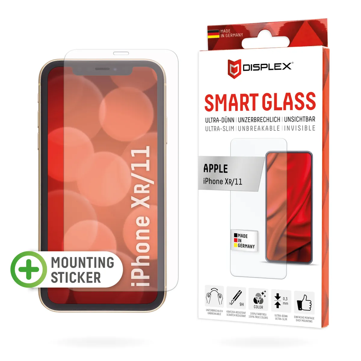 E.V.I. 01628 Displex smart glass Apple iPhone XR és 11 edzett üveg ütésálló karcálló porálló átlátszó #1