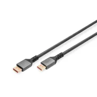 Assmann DB-340111-010-S DisplayPort-kábel 16K 1 m DP2.1 DP-DP fekete alu