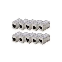 Assmann AT-AG-8-8-C6S-10 Cat 6 moduláris árnyékolt csatlakozó 10x 8P8C, arany érintkezők, ezüst fém ház