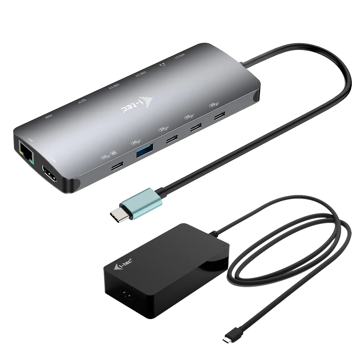 i-tec C31NANOTRIPLED140 Nano három LCD dokkoló 2x HDMI USB-C Gen1 PD 140W 1G Ethernet MicroSD SD #1