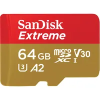Sandisk SDSQXAH-064G-GN6AA Extreme microSDXC 64GB A2 U3 V30 Class10 UHS-I 170MBps 80MBps