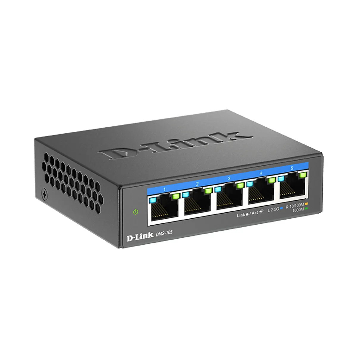 D-Link DMS-105E DMS-105 5x RJ-45 2,5 GbE nem menedzselt asztali fémházas #1
