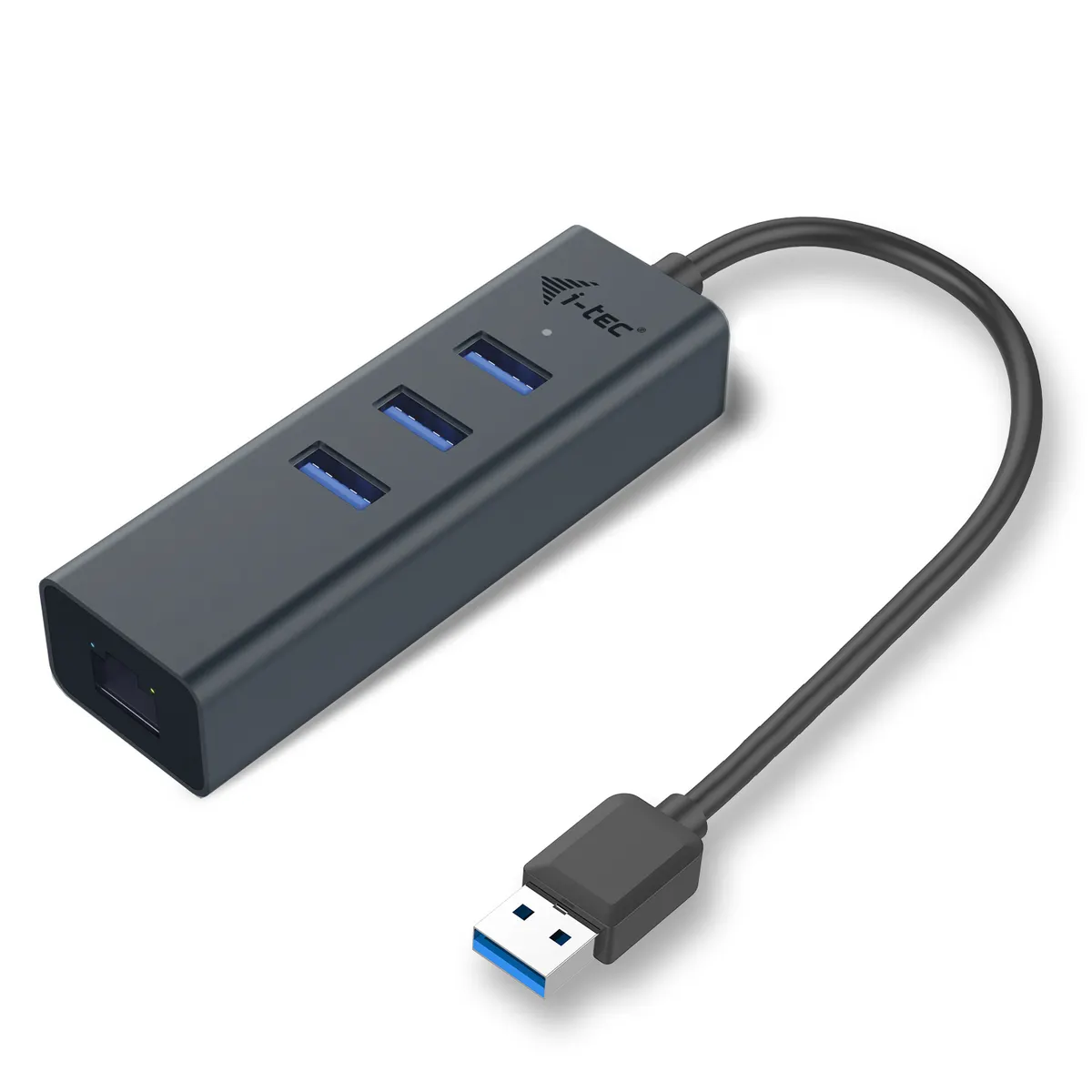 i-tec U3METALG3HUB Metal 3-portos USB hub Gigabit Ethernet RJ-45 #1