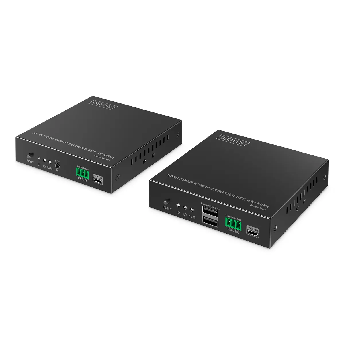 Assmann DS-55348 HDMI KVM kiterjesztő adó-vevő 40 km 4K60Hz USB Type-A Micro-USB 5V 2A #1