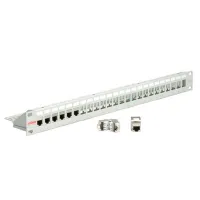 Roline 26.11.0359 Patch panel 24-port STP Cat6 19" rack világosszürke